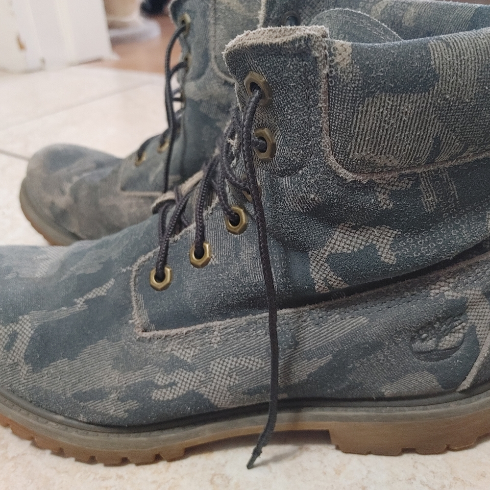 Timberland Blue Camouflage Boots